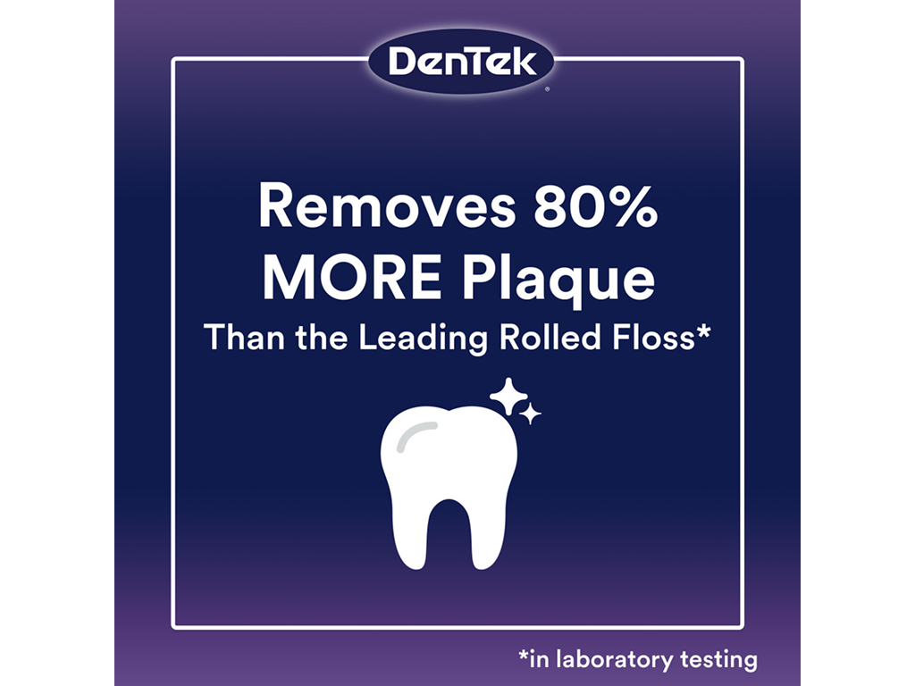 DenTek Cross Flosser Plaque Control Floss Picks – Mouthwash Blast, 75 Count