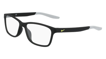 Nike 5048 001 Eyeglasses Matte Black Full Rim Rectangle Shape 49mm