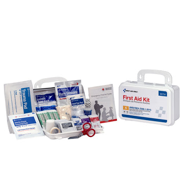 First Aid Kit (10-Person Capacity) with Manual, 1 Dispenser Box