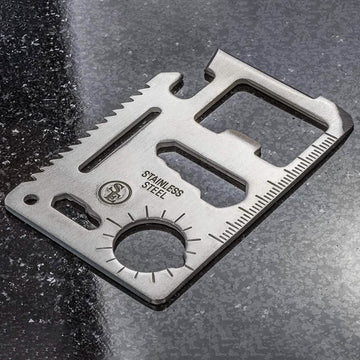 10-Pack: 11-in-1 Stainless Steel Survival Pocket Tool