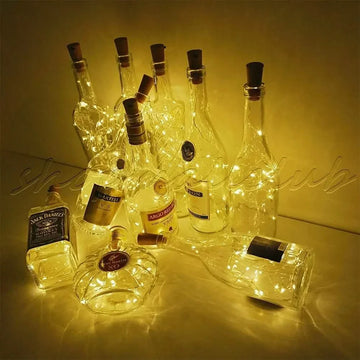 10-Pack: 20LEDs Wine Bottle Light Cork Shaped String Fairy Wire Night Light