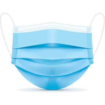 100-Pack: 3 Layer Disposable Protective Face Masks