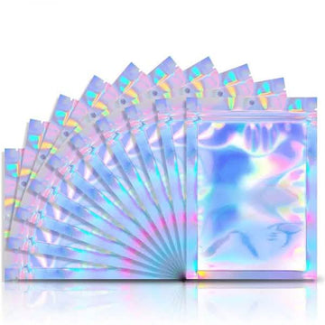100-Pack: Resealable Holographic Foil Bags