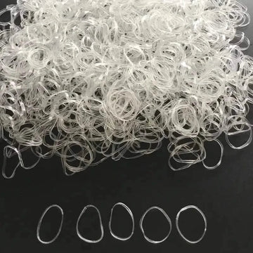 1000-Pieces: Clear Elastic Hair Rubber Bands Transparent Mini Hair Ties Small Stretch Hair Bands For Women