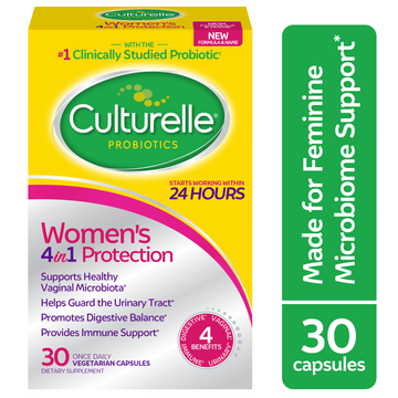 Culturelle Probiotics, Women's Healthy Balance, 30 Once Daily Vegetarian Capsules 20 ct