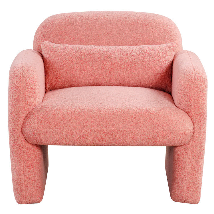 Set of 2 Modern Accent Chair and Marble Top Side Table Set