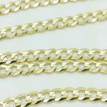 10K Solid Yellow Gold Cuban Chain 2.6mm Necklace