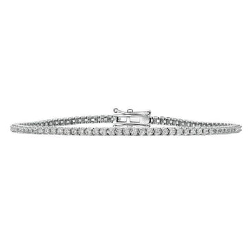 1.15 Carat Natural Diamond Tennis Bracelet G SI 14K White Gold 8-Inch