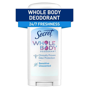 Secret Whole Body Stick Aluminum Free Deodorant For Women - Unscented - 2.4oz