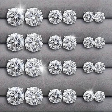 12-Pairs: Fashion Stainless Steel Stud Earrings