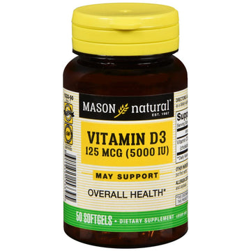 Mason Natural® Advanced Vitamin D3 – 5,000 IU (50 Softgels)