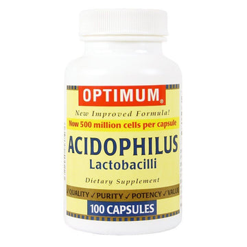 Optimum Acidophilus Lactobacilli Capsules