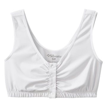 Silverts Adaptive Front Closure Bra - White, Large