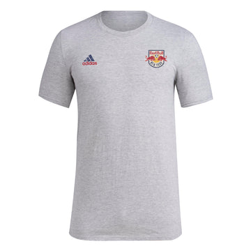 adidas Mens Short Sleeve Pre-Game T-Shirt Medium Grey Heather/New York Red Bulls X-Large
