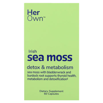 Her Own Irish Sea Moss – 60 Capsules – Raw Organic Sea Moss for Immune Support, Thyroid Health & Radiant Skin