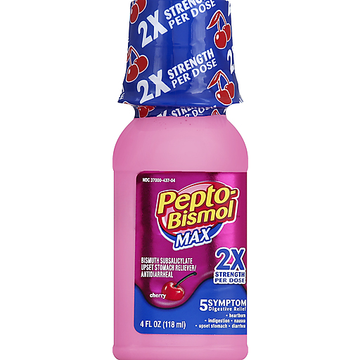 Pepto-Bismol Liquid Ultra For Nausea, Heartburn, Indigestion, Upset Stomach, And Diarrhea Relief, Cherry Flavor 4 Oz