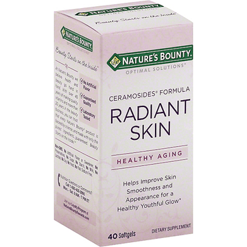 Nature's Bounty Optimal Solutions Radiant Skin, Ceramosides Formula, Softgels