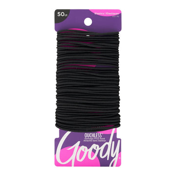 Goody Ouchless No Metal Elastics, Large, Thin Black