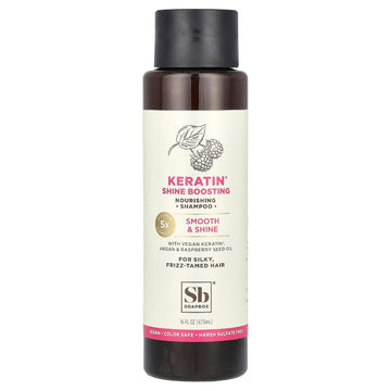 Soapbox Nourishing Shampoo Keratin Shine Boosting For Silky Frizz-Tamed Hair - 16 Fl