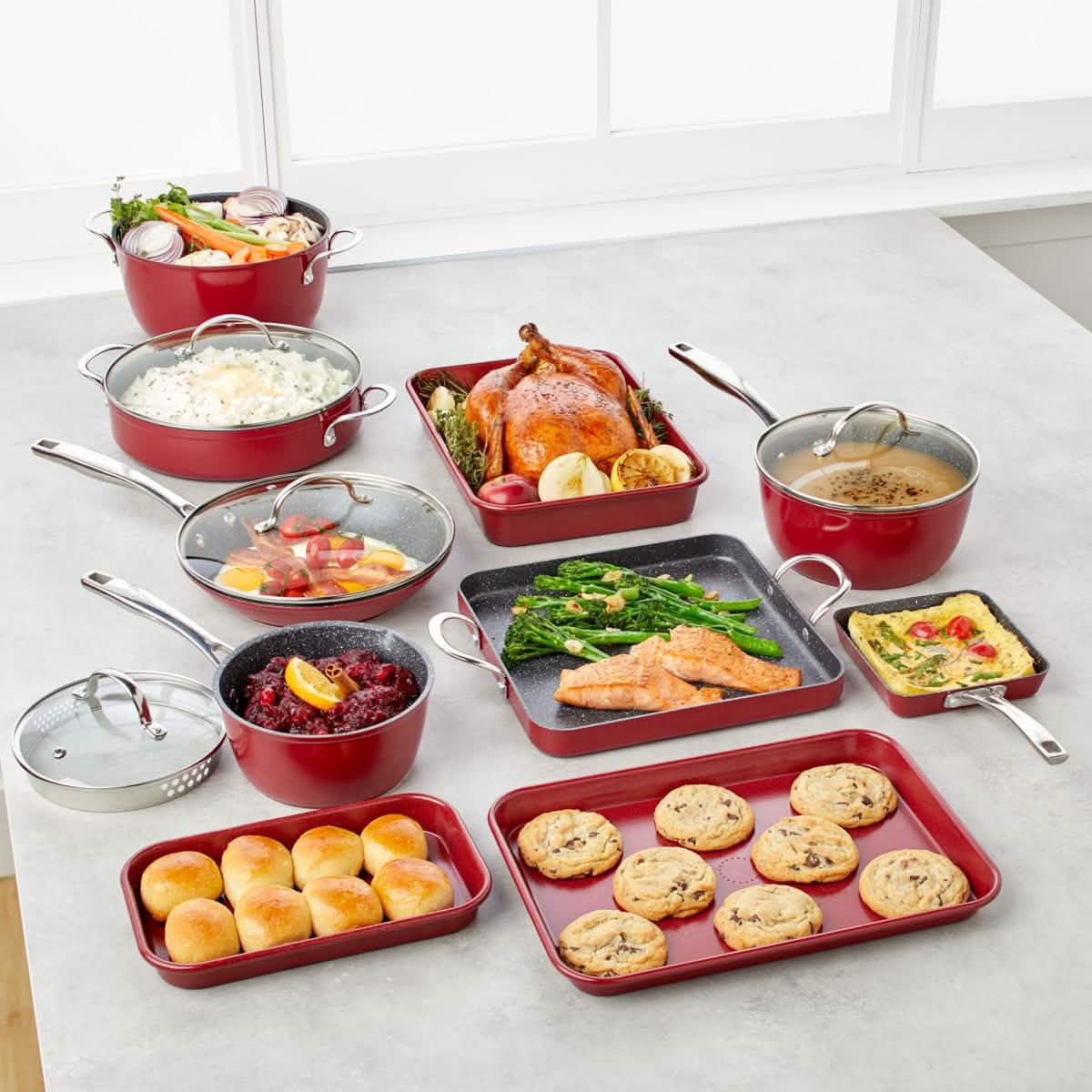 14-Piece Set: DuraPan Nonstick All-Purpose Cookware (Refurbished)