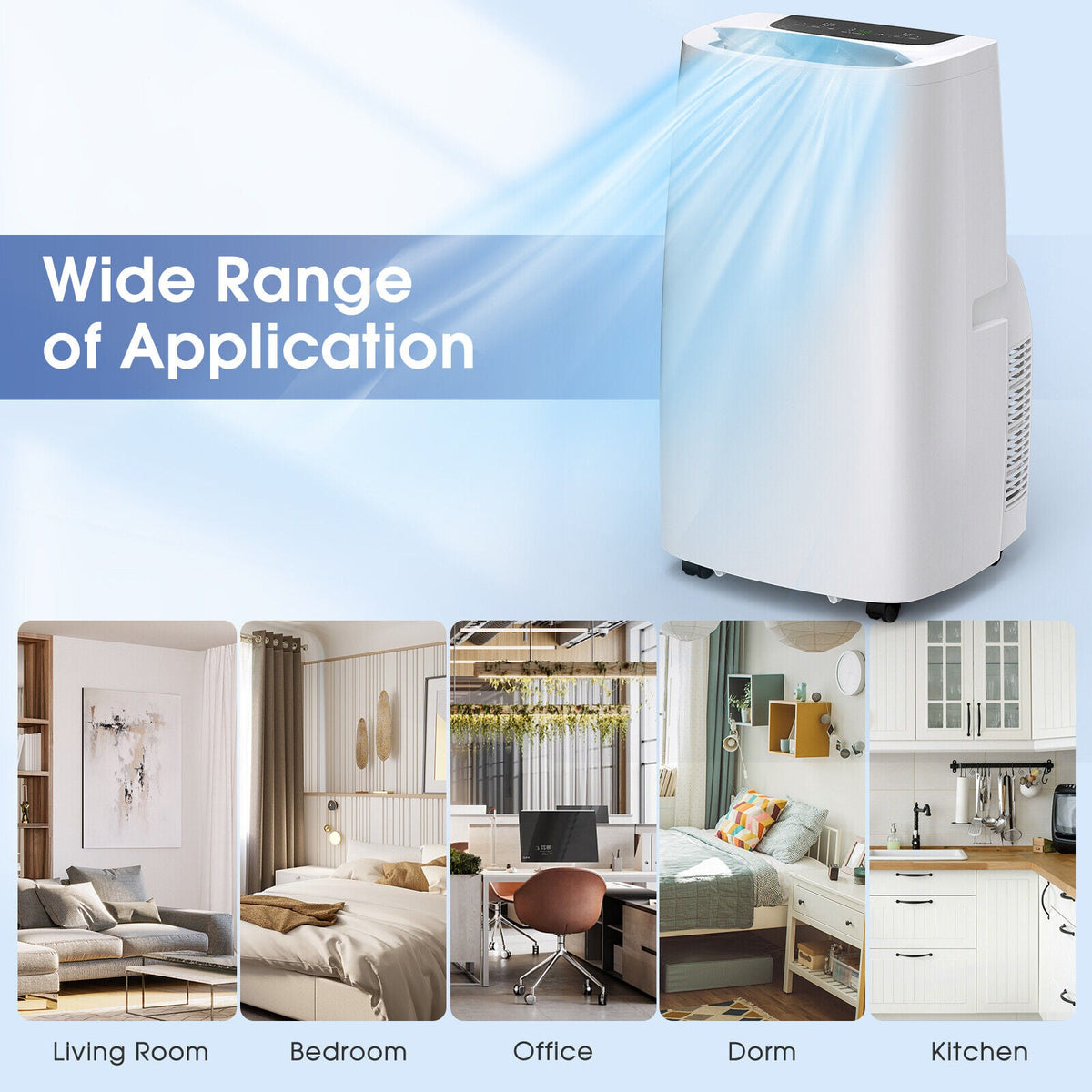 14000 BTU(Ashrae) Portable Air Conditioner with Remote Control
