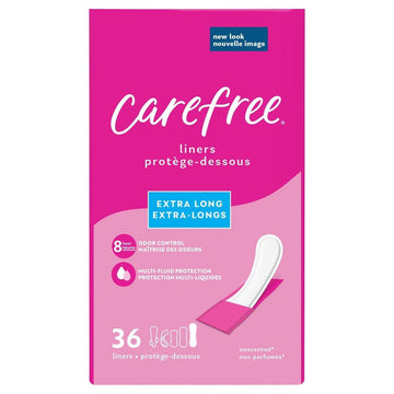 Carefree Acti-Fresh Body Shape Extra Long Liners To Go 36 Pantiliners