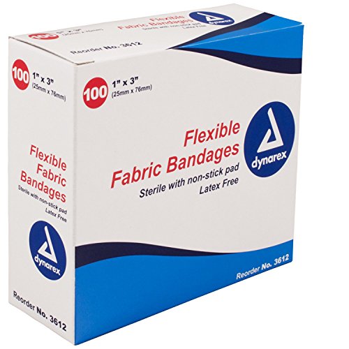 Dynarex Tan Adhesive Fabric Bandage, 1 X 3 Inch