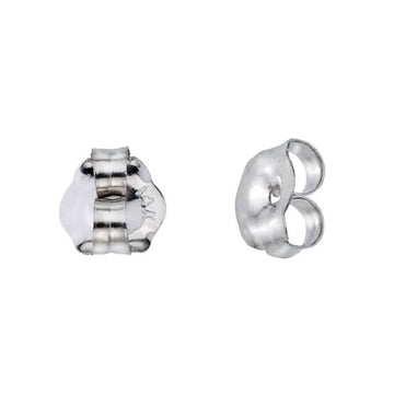 14K Solid White Gold Medium Butterfly Earring Backs