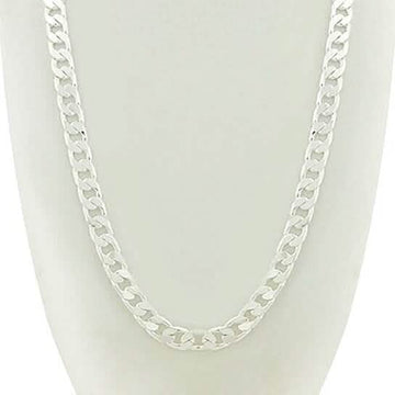 14k White Gold Filled Cuban Link Chain 24"