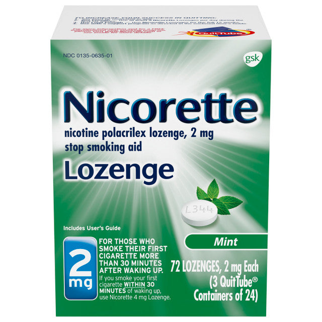 Nicorette Mini Nicotine Lozenges, 2 mg (72 Count)