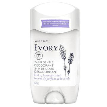 Ivory Aluminum Free Deodorant, Hint of Lavender, 24-Hour Odor Protection, 2.4 oz Stick