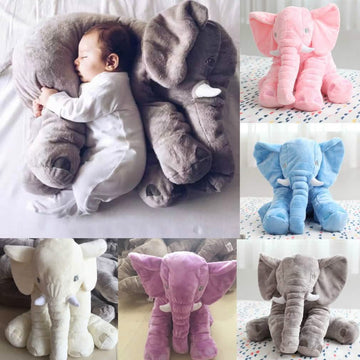 Elephant Plush Pillow - Assorted Colors