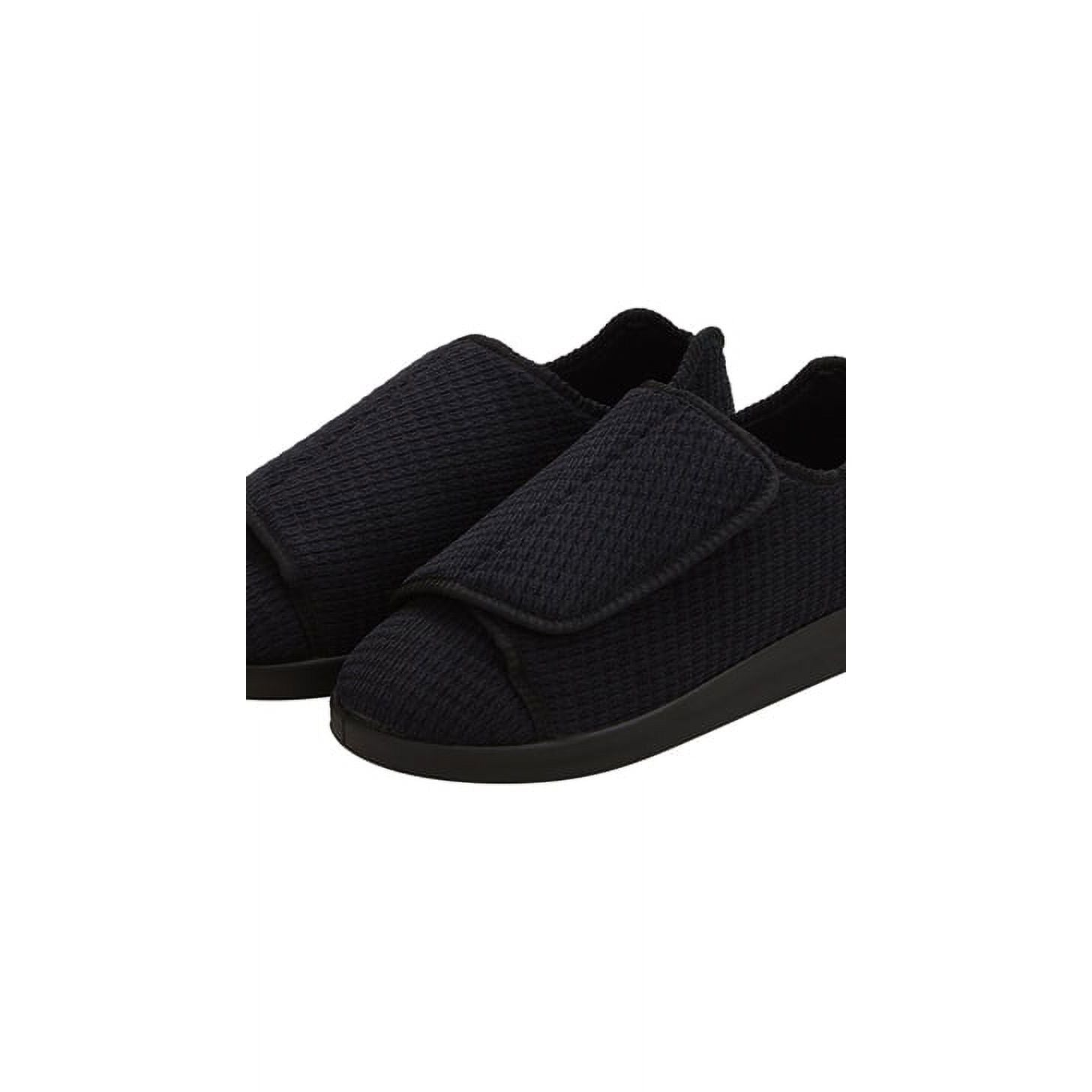 Silverts Men’s Double-Extra Wide Slip-Resistant Slippers For Seniors 14 Black