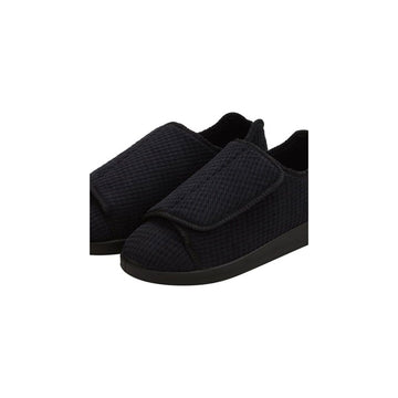 Silverts Men’s Double-Extra Wide Slip-Resistant Slippers For Seniors 14 Black