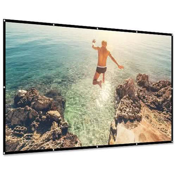 16:9 Foldable Projector Screen Anti-Crease Wall Mounted
