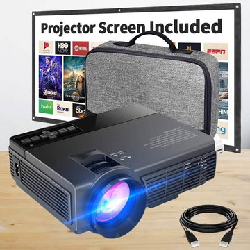 170'' Display, 1080P Supported Mini Projector - Assorted Colors