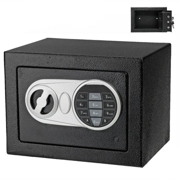17E Home Use Upgraded Electronic Password Steel Plate Safe Box Black