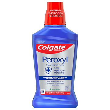 Colgate Peroxyl Antispetic Mouth Sore Rinse - Mild Mint - 16.9 Fl Oz