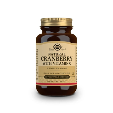 Solgar Natural Cranberry With Vitamin C 60 Vegetable Capsules