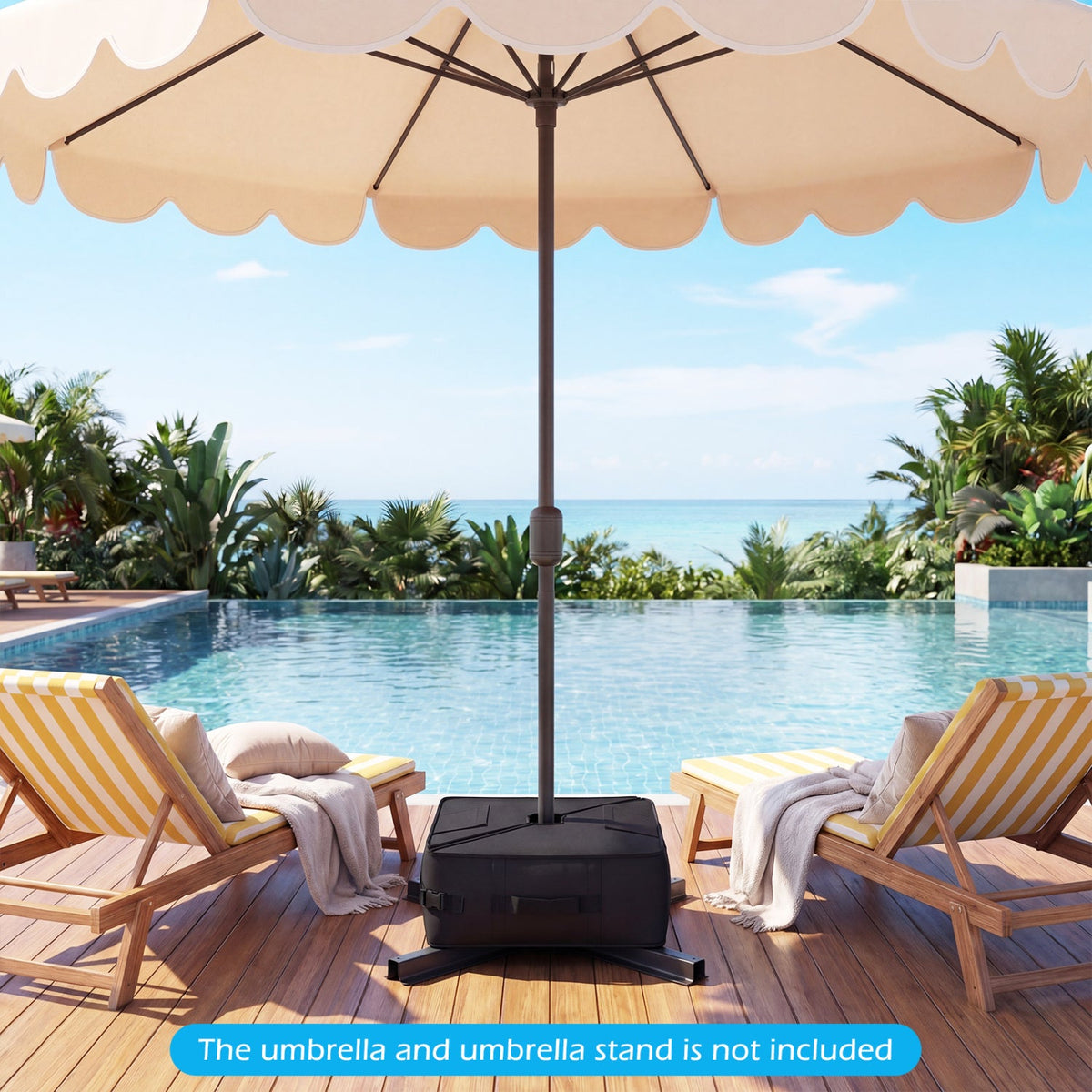 18.5" Square Umbrella Base Weight with Weatherproof Fabric