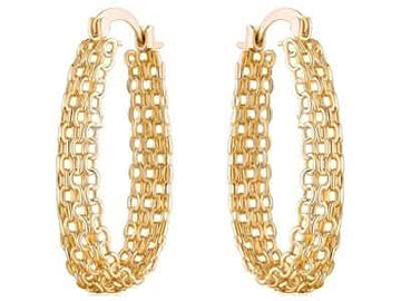 18K Gold Plated Hoop Earrings