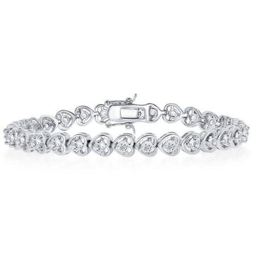 18K White Gold Plated Tennis Bracelets