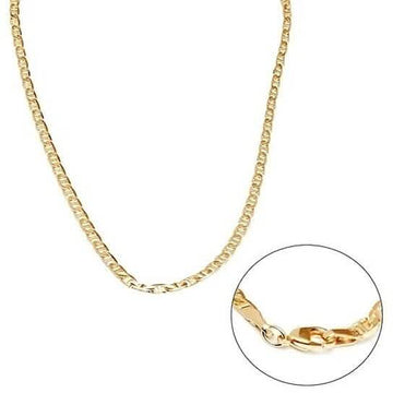 18k Yellow Gold Filled 24"Mariner Link Chain Unisex