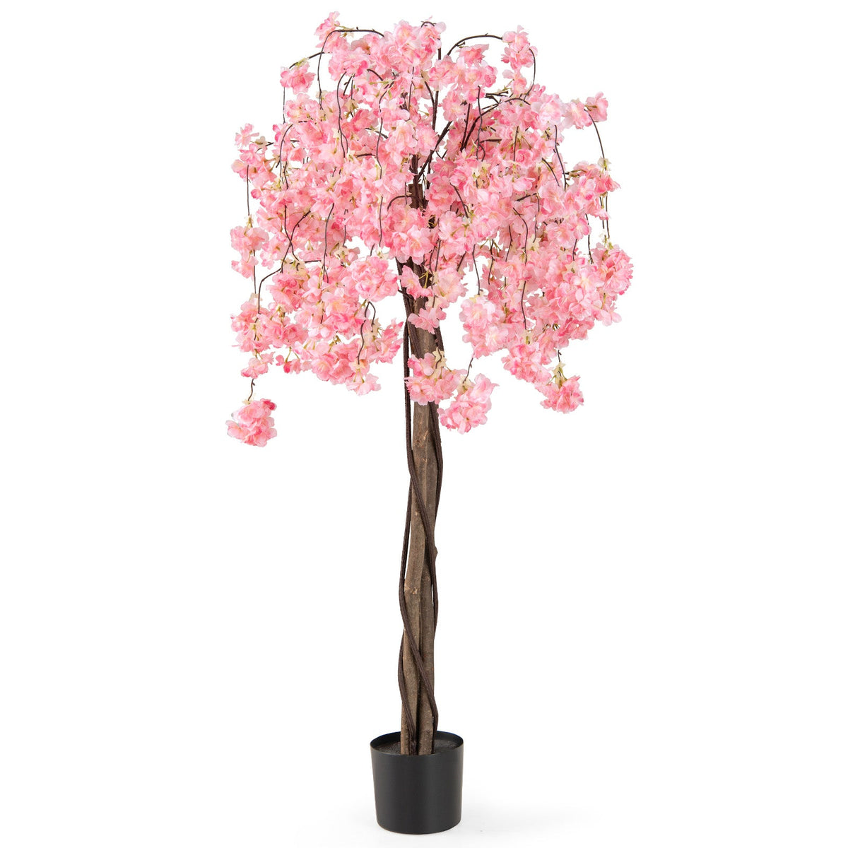 5.5 FT Tall Artificial Cherry Blossom Tree with Pink/White Flowers 1 Pack