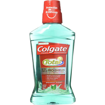Colgate Total, Mouthwash, Antibacterial, Spearmint, 16.9 Fl Oz