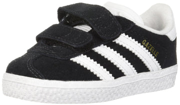 adidas Originals Unisex-Baby Gazelle Running Shoe Black/White/White 10Toddler