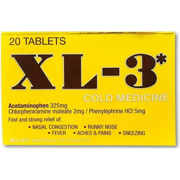 Midway XL-3 Cold Medicine Tablets - 20ct