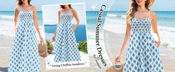 Gardenwed Women's Floral Print Maxi Dress Spaghetti Strap Blue Rhombic Size M