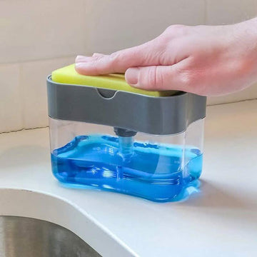 2-in-1 Soap Dispenser Pump with Sponge Holder