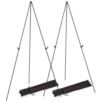 2-Pack: 61" Collapsible A Frame Tripod Easel Iron Alloy Drawing Stand